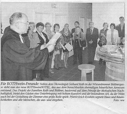 Zeitungsartikel DIE KITZINGER Eröffnung Rothweinhotel